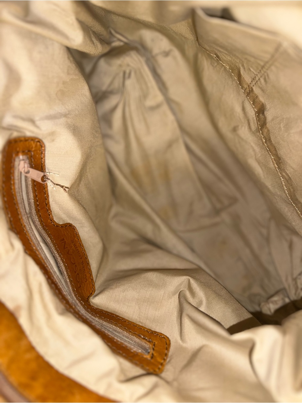 Mustard Yellow Leather Shoulder Tote with Front Flap Pocket - Picture 5 of 5